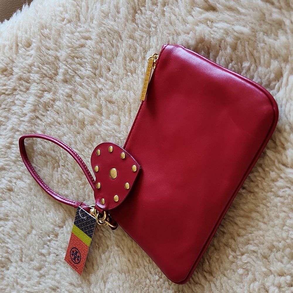 NWT Tory Burch Raspberry Hailey Wristlet Wallet ๐ - Picture 5 of 16
